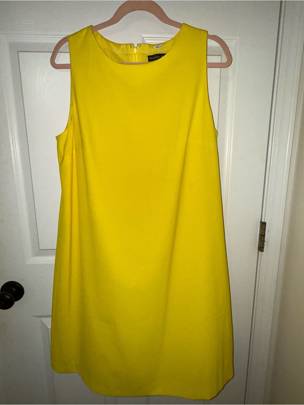 Preston & York Bright Yellow Sleeveless Shift Dress